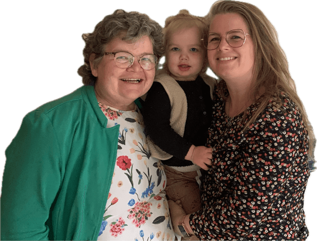 Inge en Guda met kindje